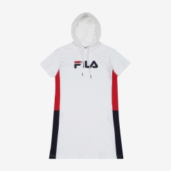 Fila Linear Hood - Naisten Mekot - Valkoinen | FI-84658